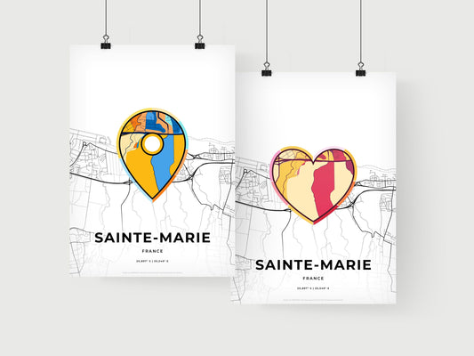 Sainte-Marie France art print for couples