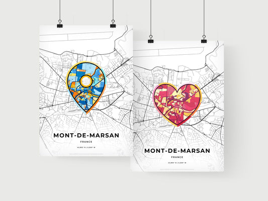 Mont-De-Marsan France art print for couples