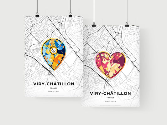 Viry-Châtillon France art print for couples