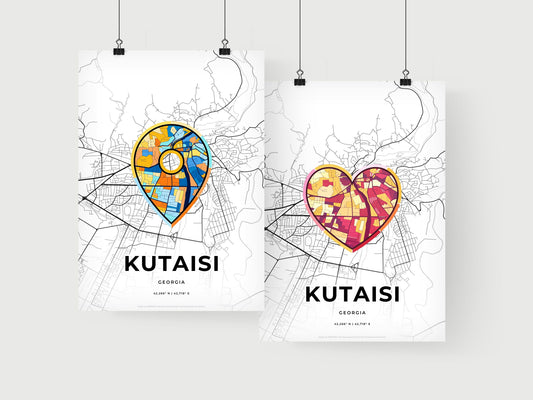 Kutaisi Georgia art print for couples