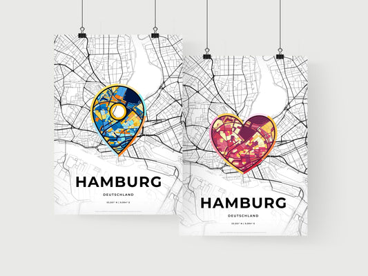 Hamburg Germany art print for couples
