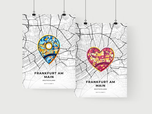 Frankfurt Am Main Germany art print for couples