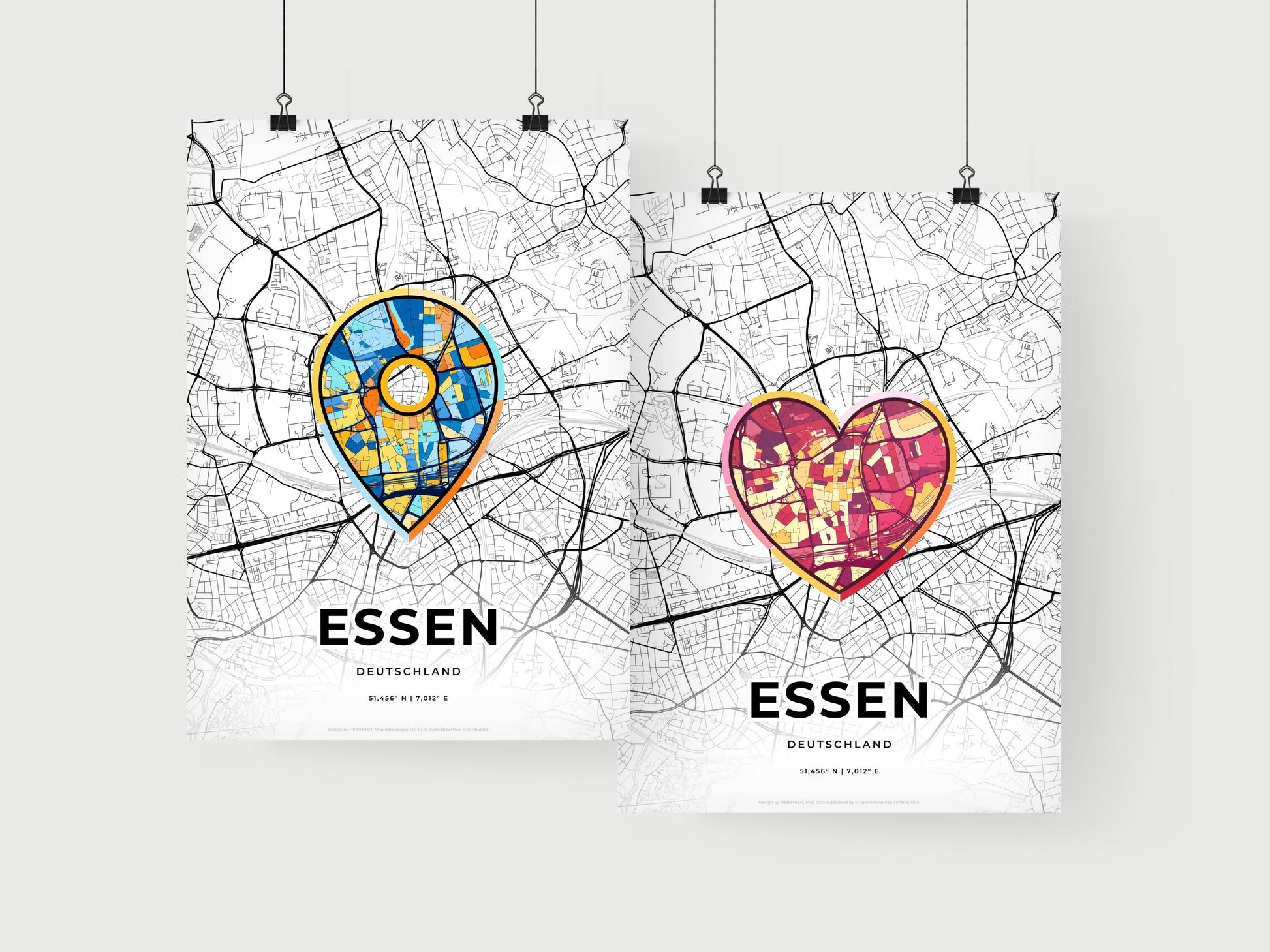 Essen Germany art print for couples