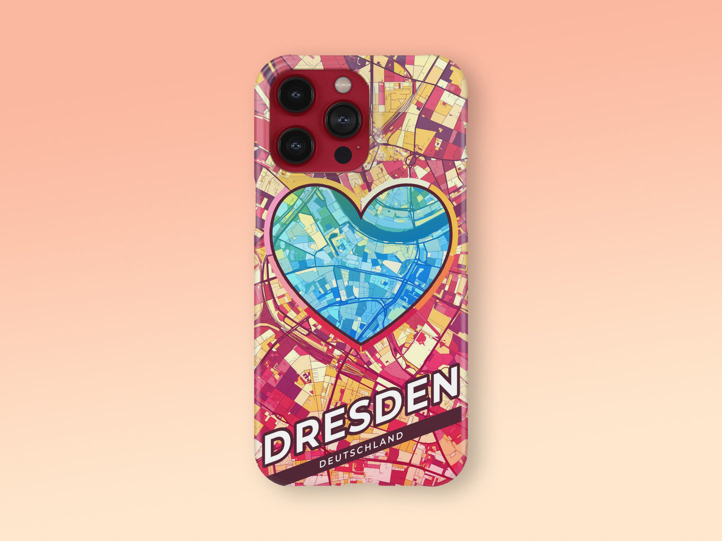 Dresden Deutschland slim phone case with colorful icon. Birthday, wedding or housewarming gift. Couple match cases. 2