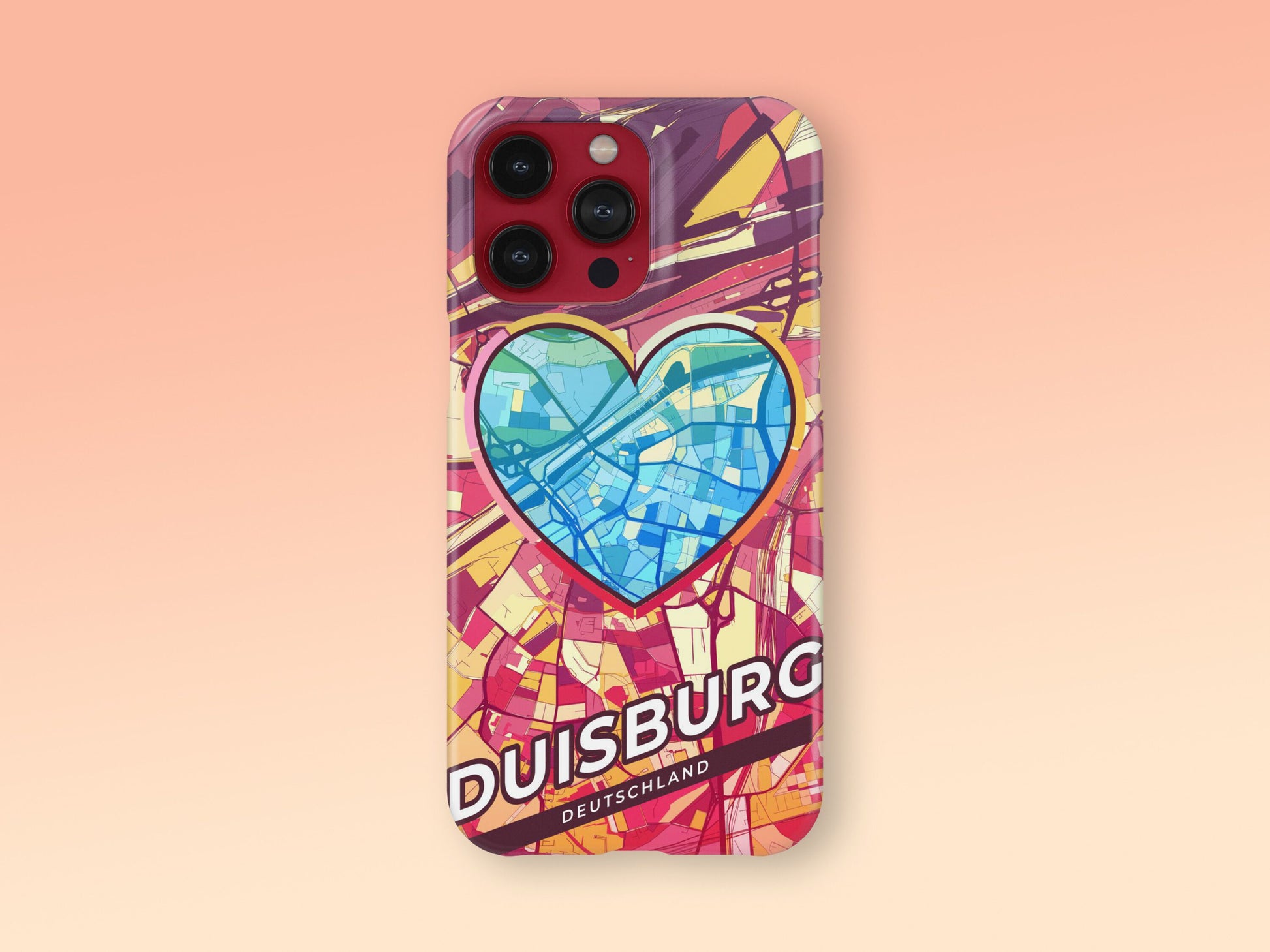 Duisburg Deutschland slim phone case with colorful icon. Birthday, wedding or housewarming gift. Couple match cases. 2