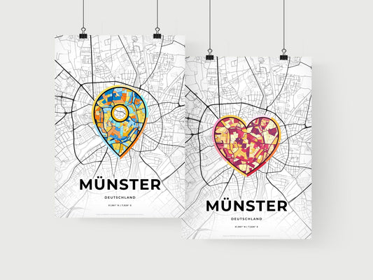 Münster Germany art print for couples