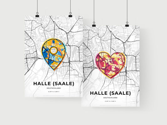 Halle (Saale) Germany art print for couples