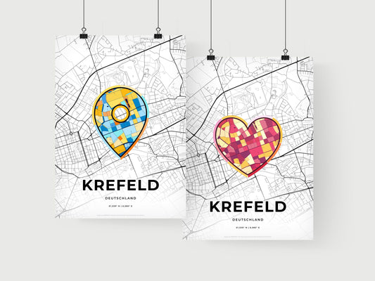 Krefeld Germany art print for couples