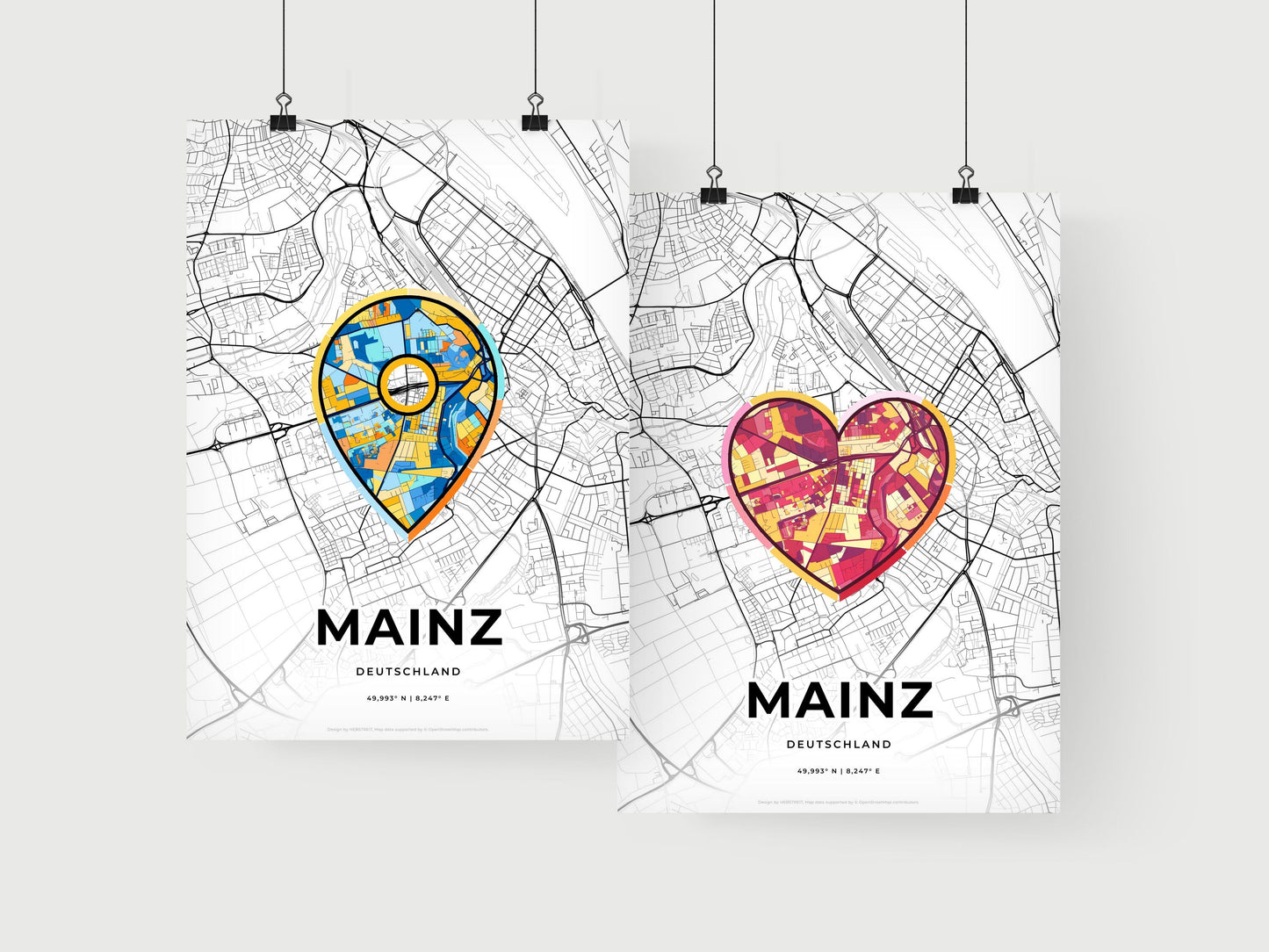 Mainz Germany art print for couples