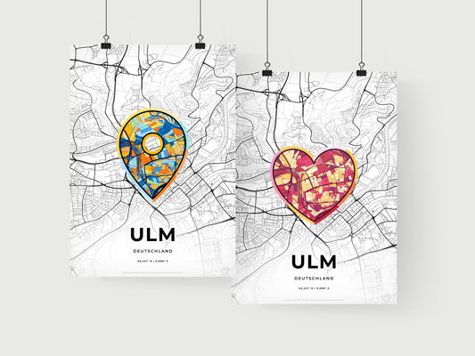 Ulm Germany art print for couples