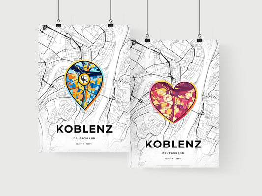 Koblenz Germany art print for couples