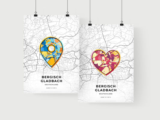 Bergisch Gladbach Germany art print for couples