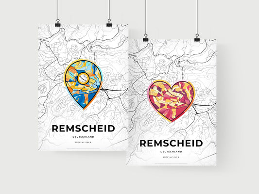 Remscheid Germany art print for couples