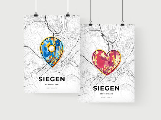 Siegen Germany art print for couples