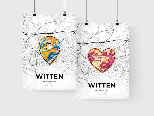 Witten Germany art print for couples
