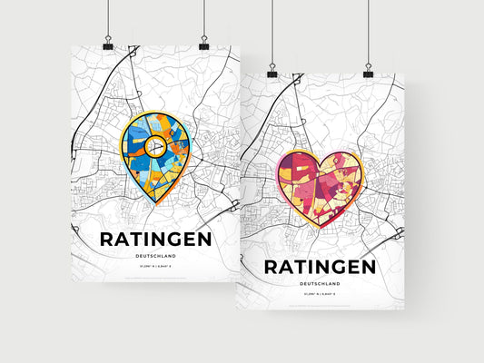 Ratingen Germany art print for couples
