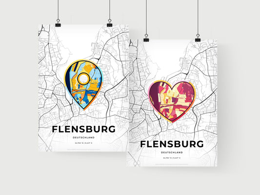 Flensburg Germany art print for couples