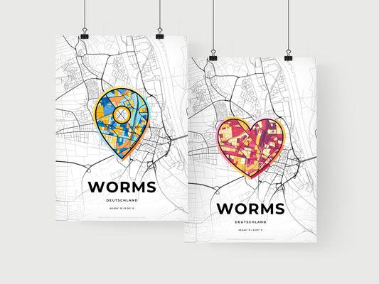 Worms Germany art print for couples