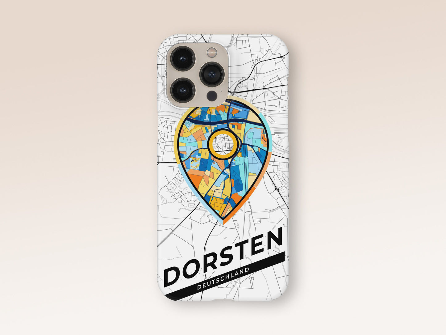 Dorsten Deutschland slim phone case with colorful icon. Birthday, wedding or housewarming gift. Couple match cases. 1