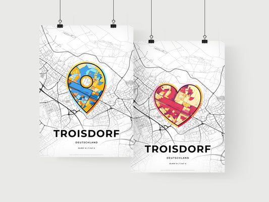 Troisdorf Germany art print for couples
