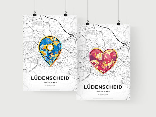 Ludenscheid Germany art print for couples