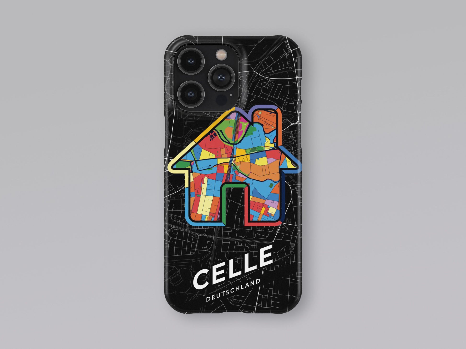 Celle Deutschland slim phone case with colorful icon. Birthday, wedding or housewarming gift. Couple match cases. 3