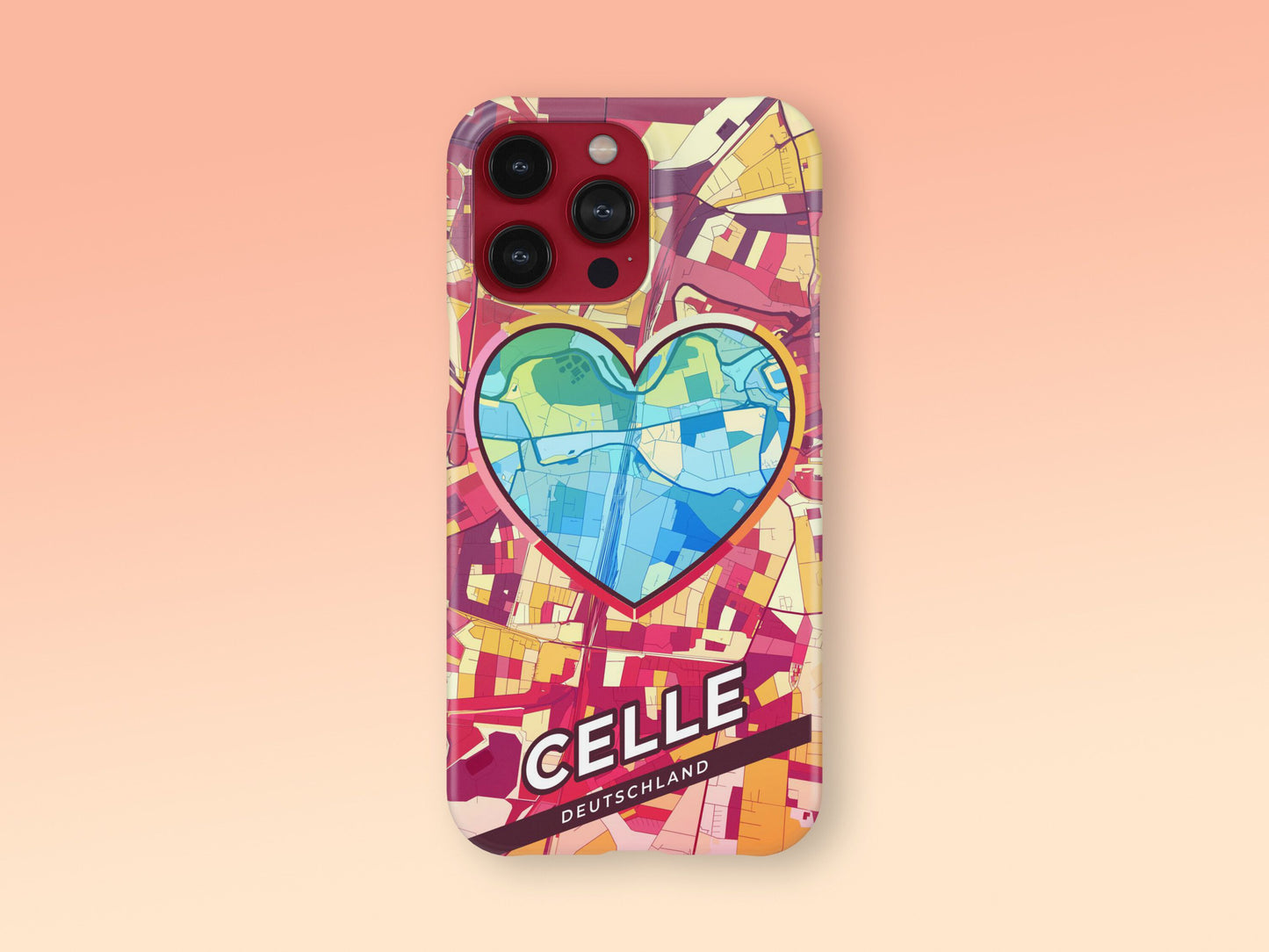 Celle Deutschland slim phone case with colorful icon. Birthday, wedding or housewarming gift. Couple match cases. 2
