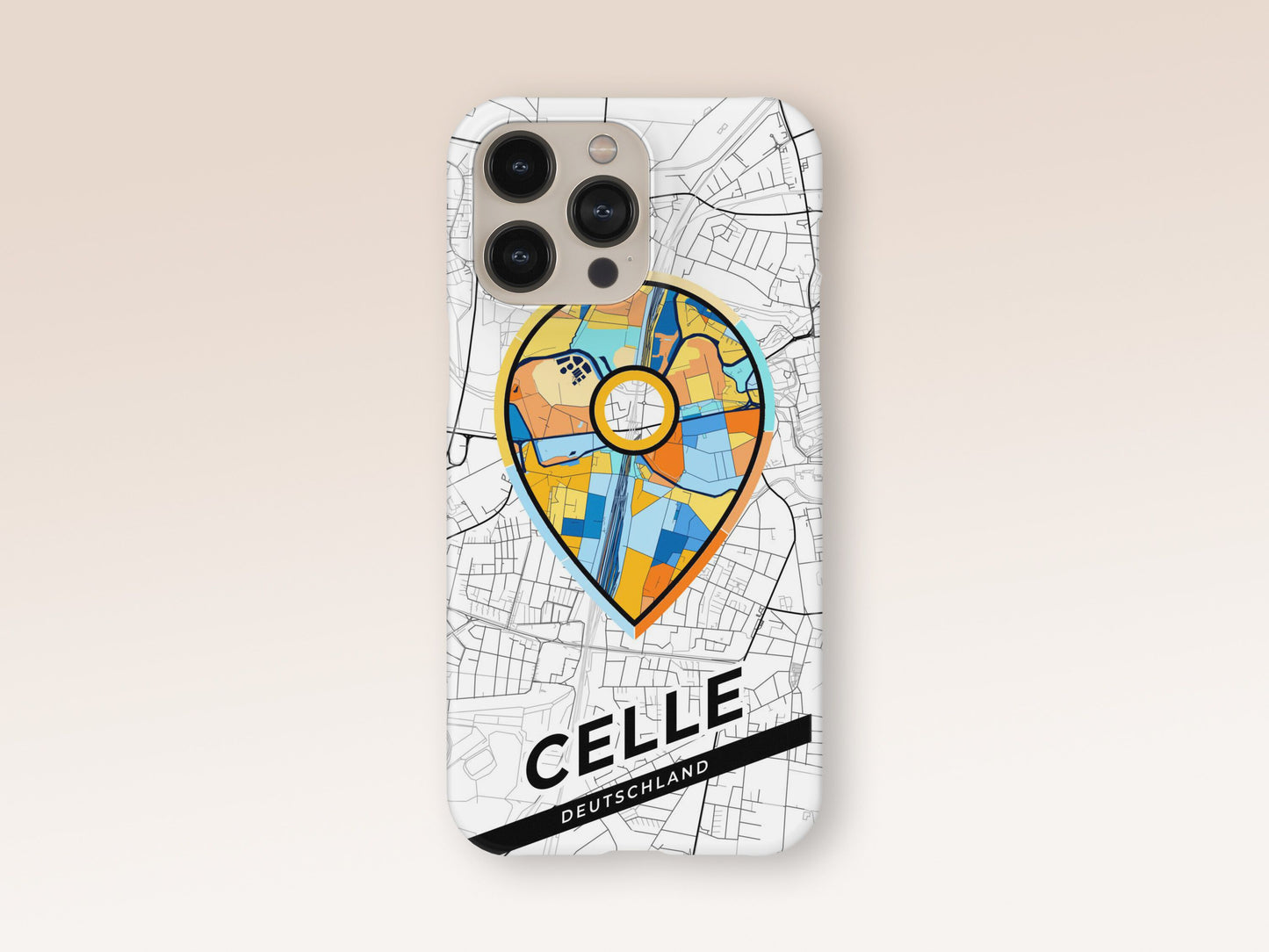 Celle Deutschland slim phone case with colorful icon. Birthday, wedding or housewarming gift. Couple match cases. 1