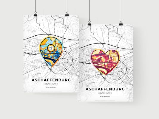 Aschaffenburg Germany art print for couples