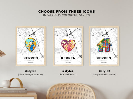 Kerpen Germany maps with colorful icons