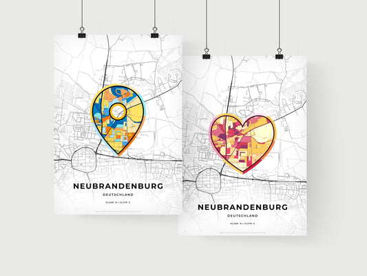 Neubrandenburg Germany art print for couples