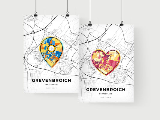 Grevenbroich Germany art print for couples