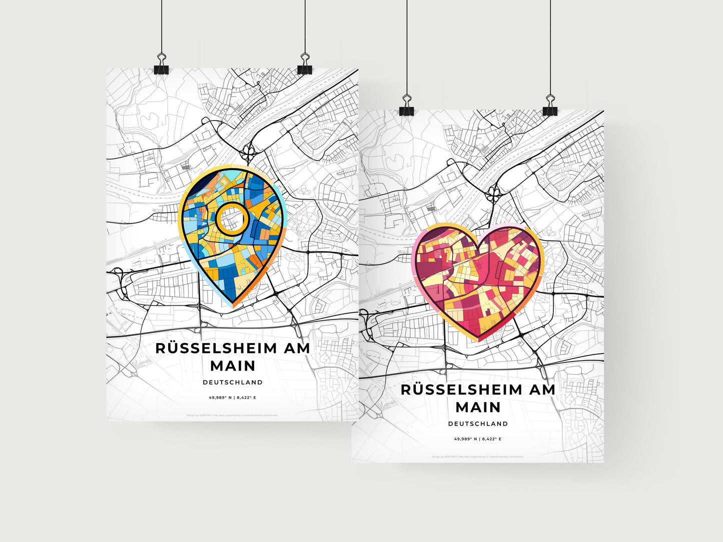 Russelsheim Am Main Germany art print for couples