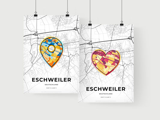 Eschweiler Germany art print for couples