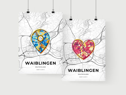 Waiblingen Germany art print for couples