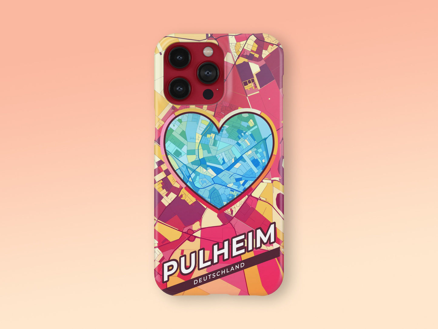 Pulheim Deutschland slim phone case with colorful icon. Birthday, wedding or housewarming gift. Couple match cases. 2