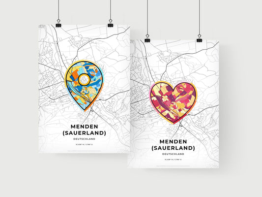 Menden (Sauerland) Germany art print for couples