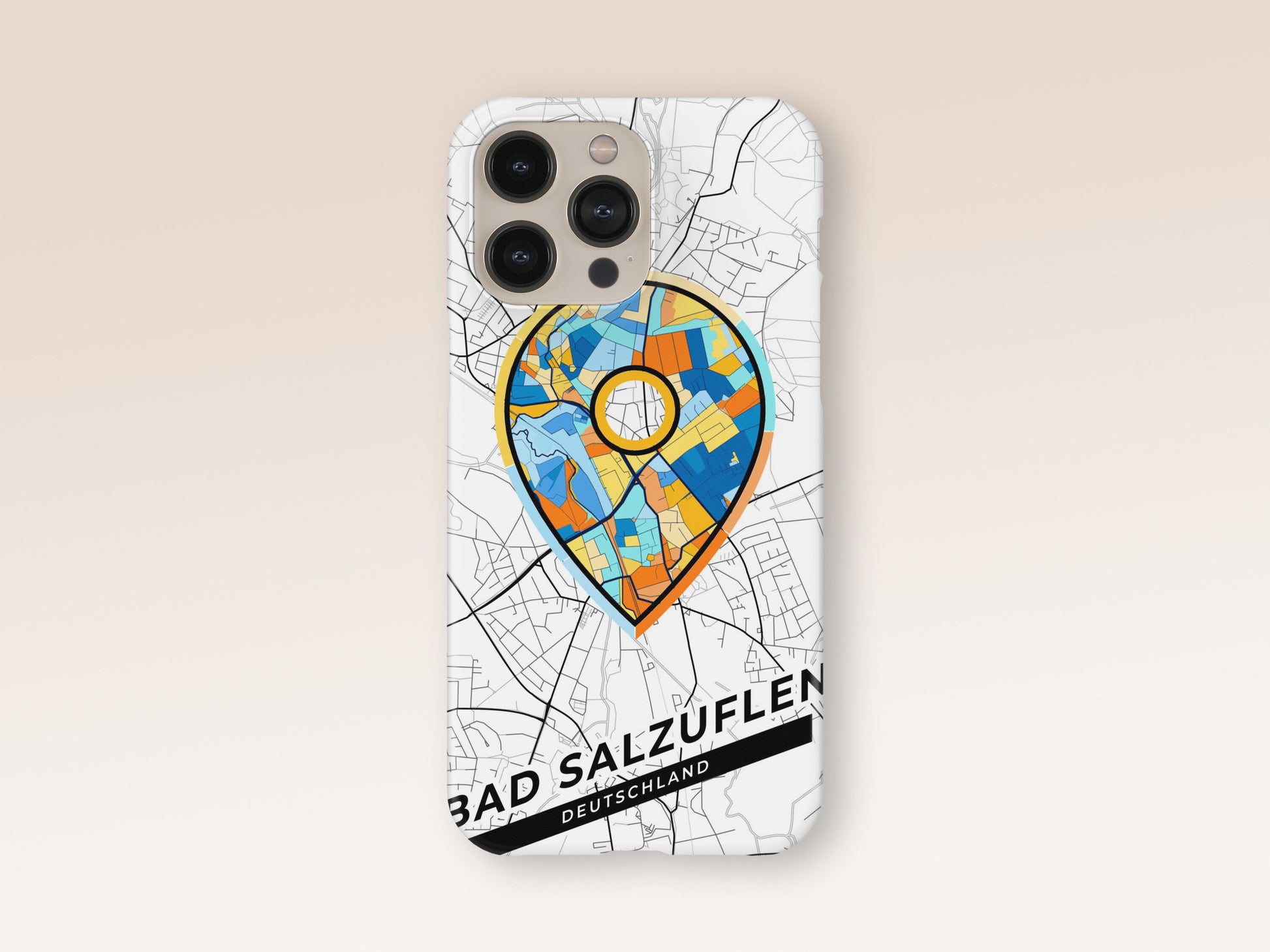 Bad Salzuflen Deutschland slim phone case with colorful icon. Birthday, wedding or housewarming gift. Couple match cases. 1