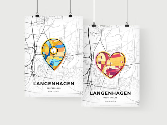 Langenhagen Germany art print for couples