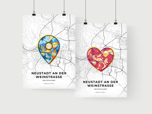 Neustadt An Der Weinstrasse Germany art print for couples