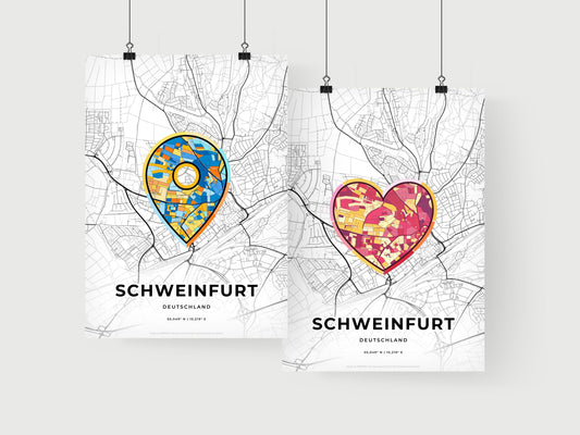 Schweinfurt Germany art print for couples