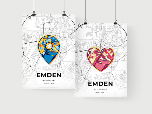 Emden Germany art print for couples