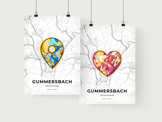 Gummersbach Germany art print for couples