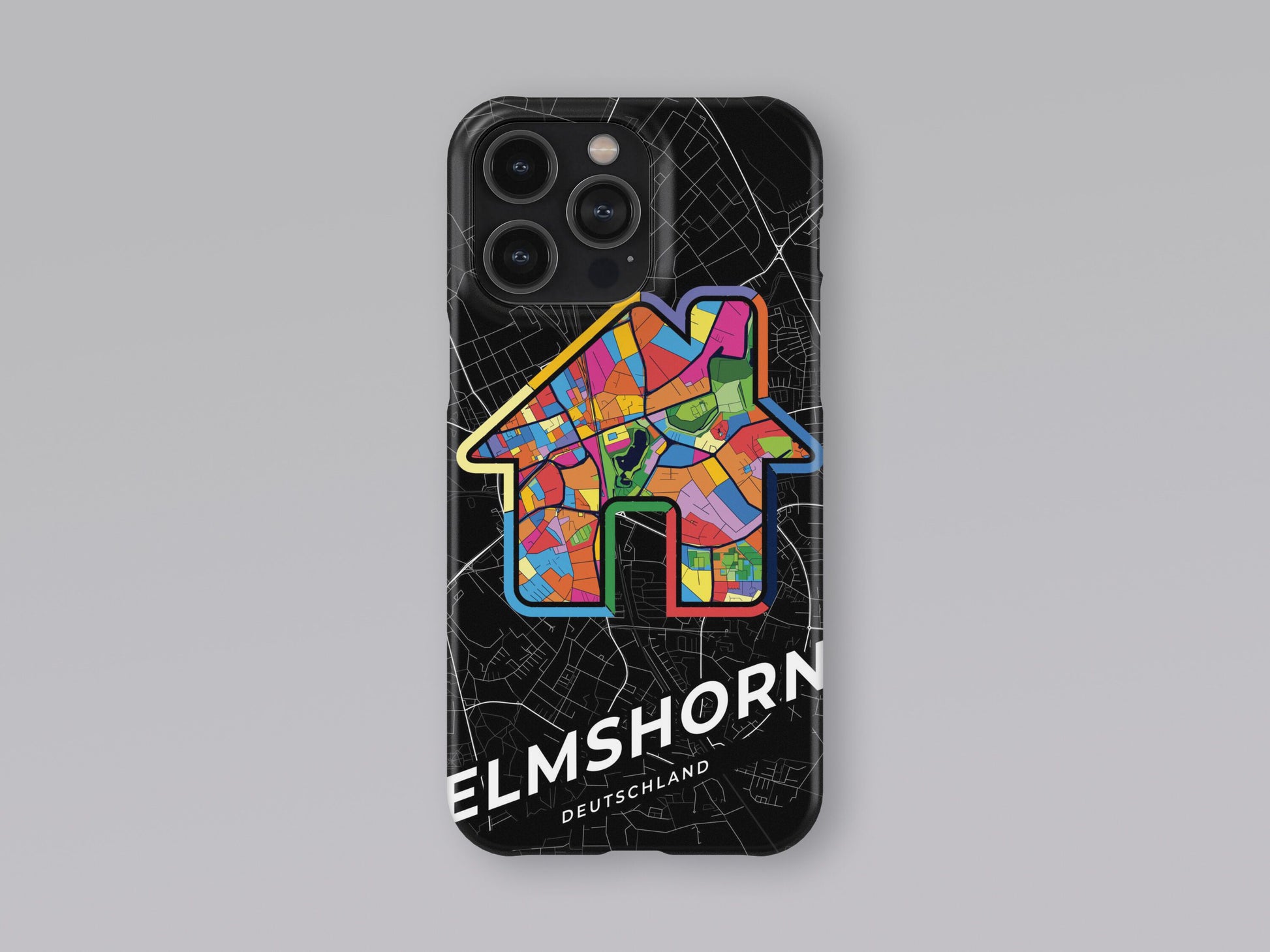 Elmshorn Deutschland slim phone case with colorful icon. Birthday, wedding or housewarming gift. Couple match cases. 3