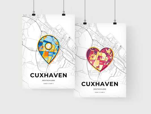 Cuxhaven Germany art print for couples