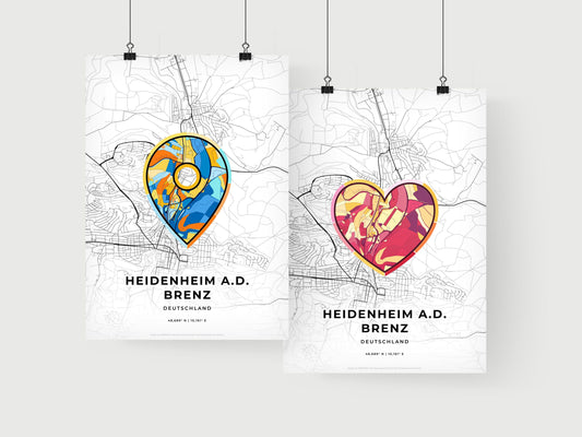 Heidenheim An Der Brenz Germany art print for couples