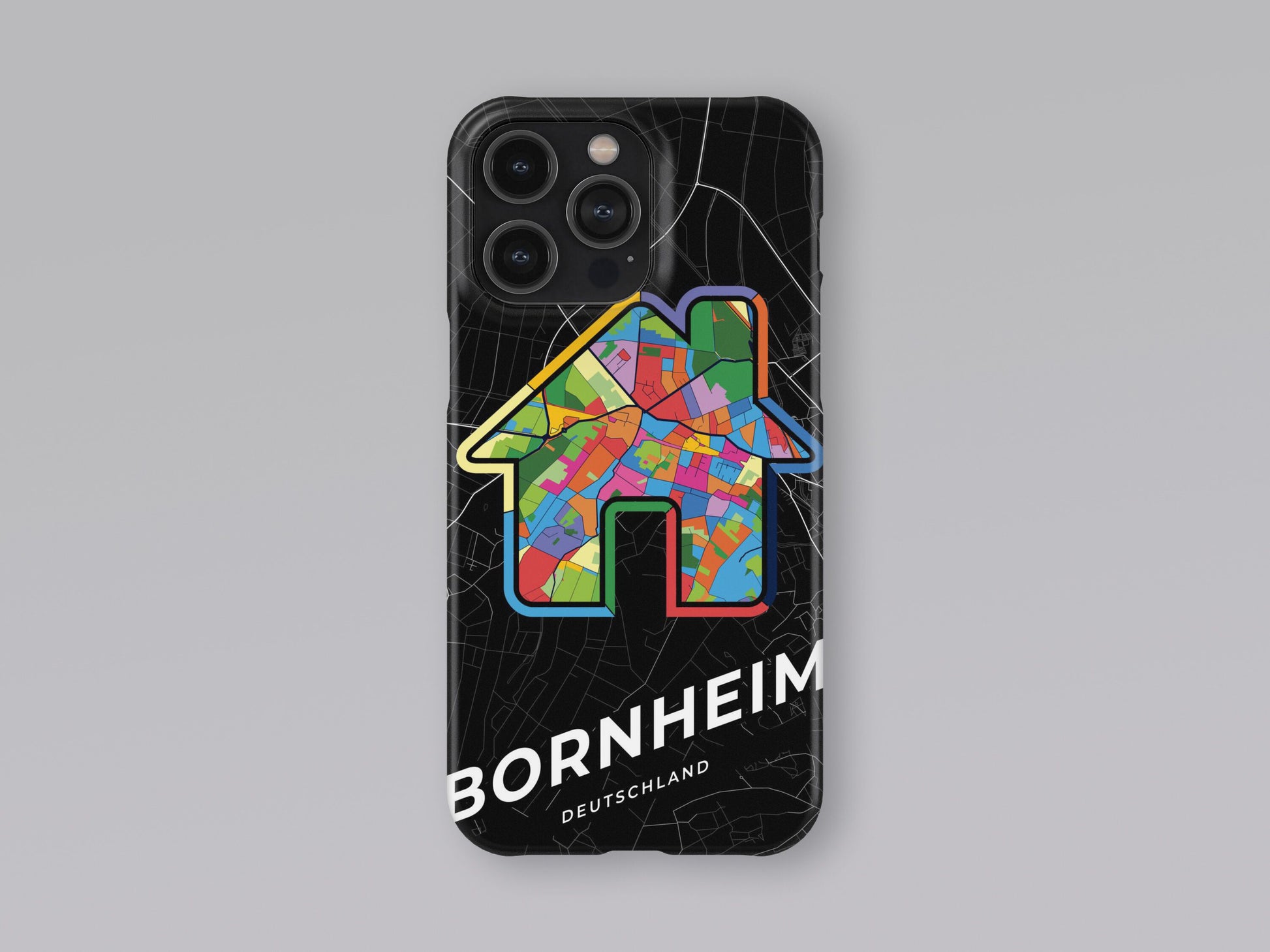Bornheim Deutschland slim phone case with colorful icon. Birthday, wedding or housewarming gift. Couple match cases. 3