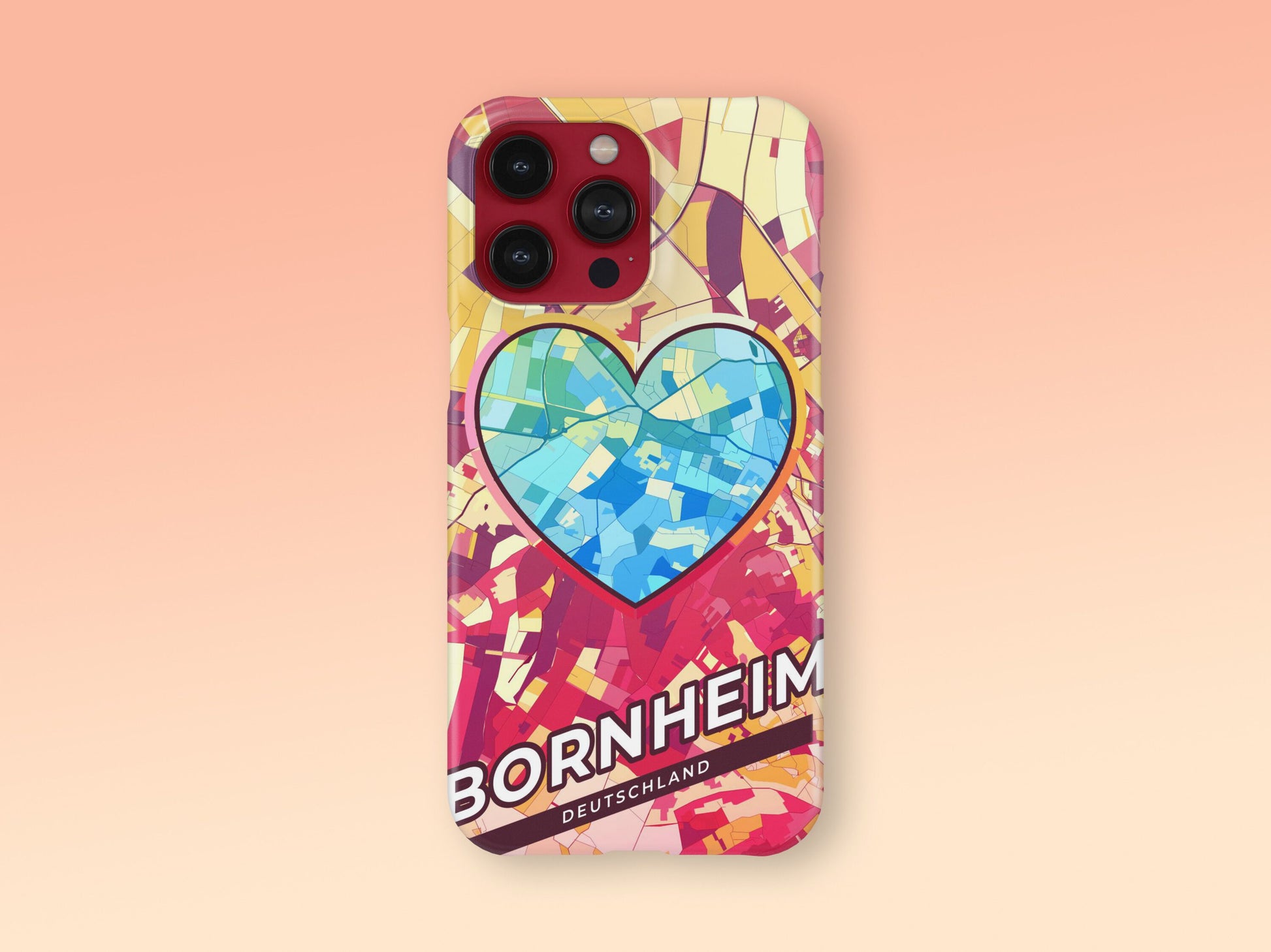 Bornheim Deutschland slim phone case with colorful icon. Birthday, wedding or housewarming gift. Couple match cases. 2