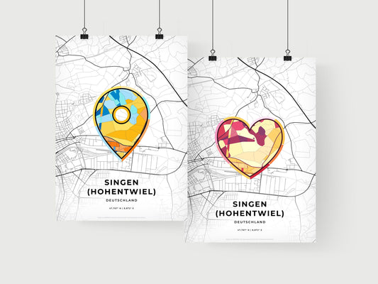 Singen (Hohentwiel) Germany art print for couples