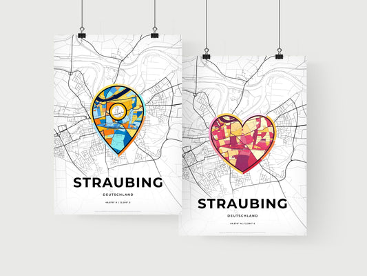 Straubing Germany art print for couples